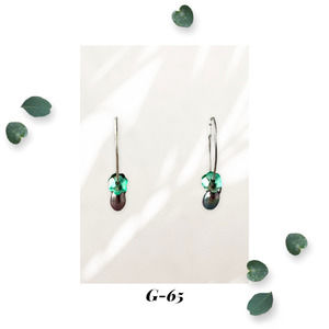 Precious Peacock Freshwater Pearl - Silver Hoop Earrings